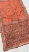 VK 4500 Chinnon Katdana And Real Mirror Work Saree
